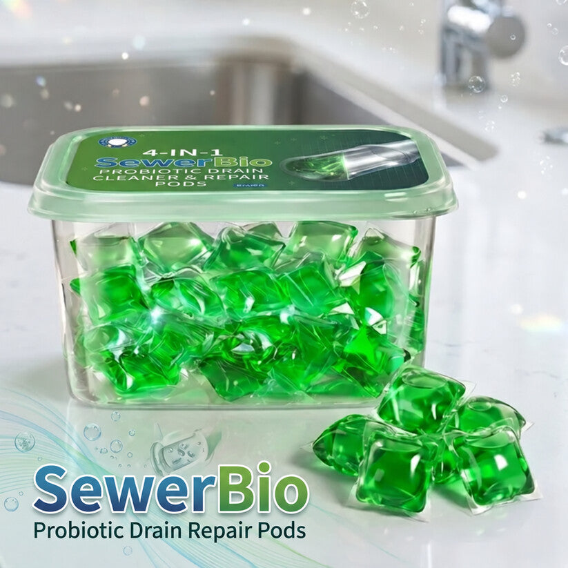 ✨ BUNDLE & SAVE ✨ 4-in-1 SewerBio Probiotic Drain Repair Pods | Fast Clog Remover & Odor Defense | Safe for All Pipes