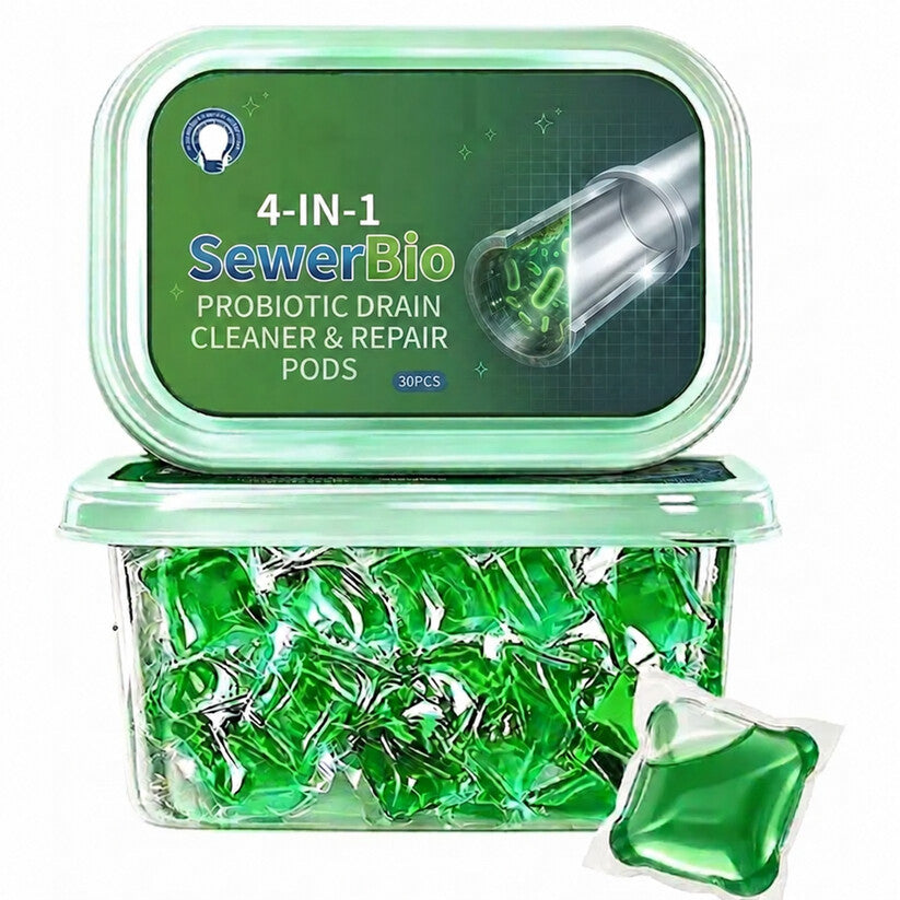 ✨ BUNDLE & SAVE ✨ 4-in-1 SewerBio Probiotic Drain Repair Pods | Fast Clog Remover & Odor Defense | Safe for All Pipes