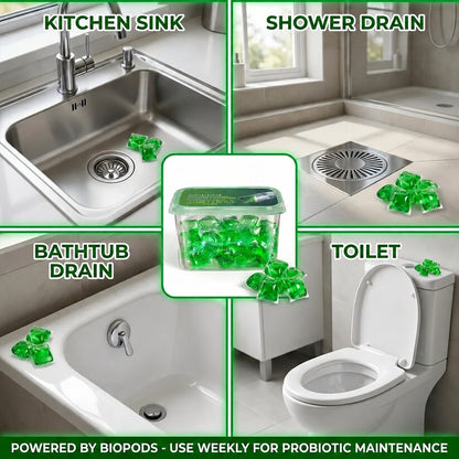 ✨ BUNDLE & SAVE ✨ 4-in-1 SewerBio Probiotic Drain Repair Pods | Fast Clog Remover & Odor Defense | Safe for All Pipes