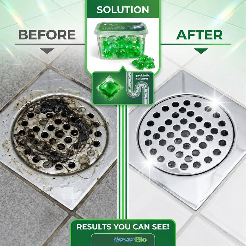 ✨ BUNDLE & SAVE ✨ 4-in-1 SewerBio Probiotic Drain Repair Pods | Fast Clog Remover & Odor Defense | Safe for All Pipes