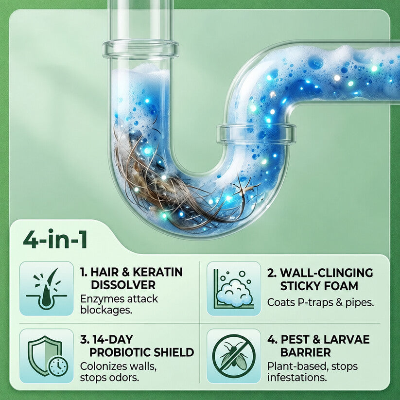 ✨ BUNDLE & SAVE ✨ 4-in-1 SewerBio Probiotic Drain Repair Pods | Fast Clog Remover & Odor Defense | Safe for All Pipes