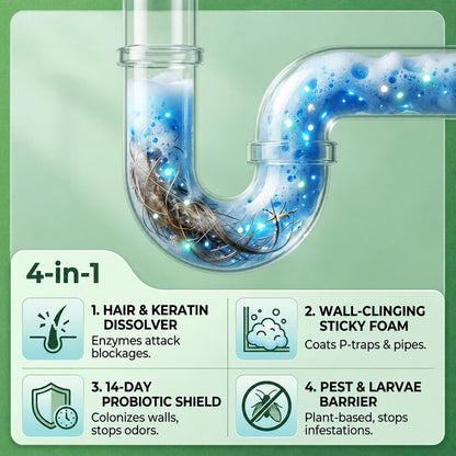 ✨ BUNDLE & SAVE ✨ 4-in-1 SewerBio Probiotic Drain Repair Pods | Fast Clog Remover & Odor Defense | Safe for All Pipes