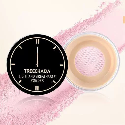TREECHADA Light & Breathable Setting Powder  24H Oil-Control Loose Powder for a Soft, Flawless Makeup Finish