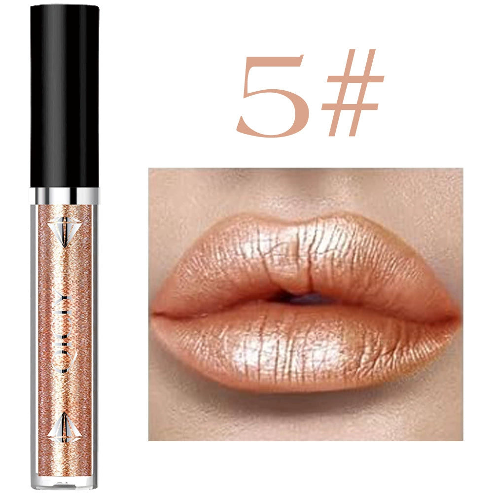 QICIYI Diamond Lip Glaze 6-Piece Set  Metallic Shine for Lips & Eyes
