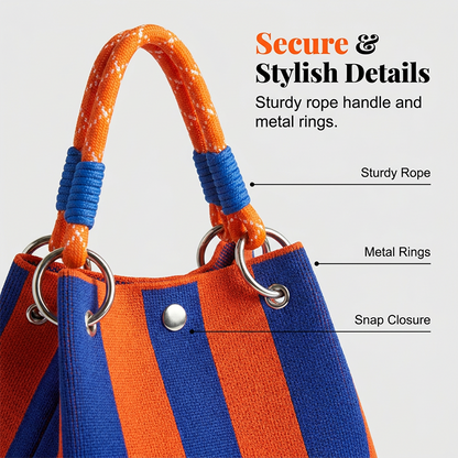 ⏳Limited-time Special Price⏰Striped Knit Bucket Handbag👜