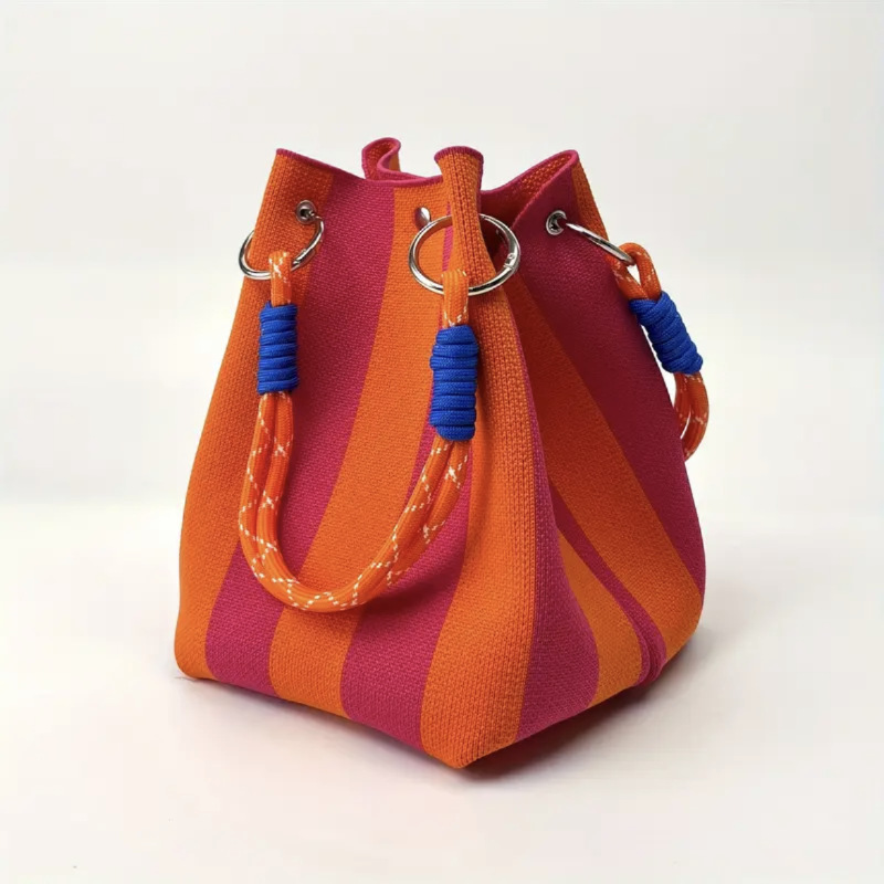 ⏳Limited-time Special Price⏰Striped Knit Bucket Handbag👜