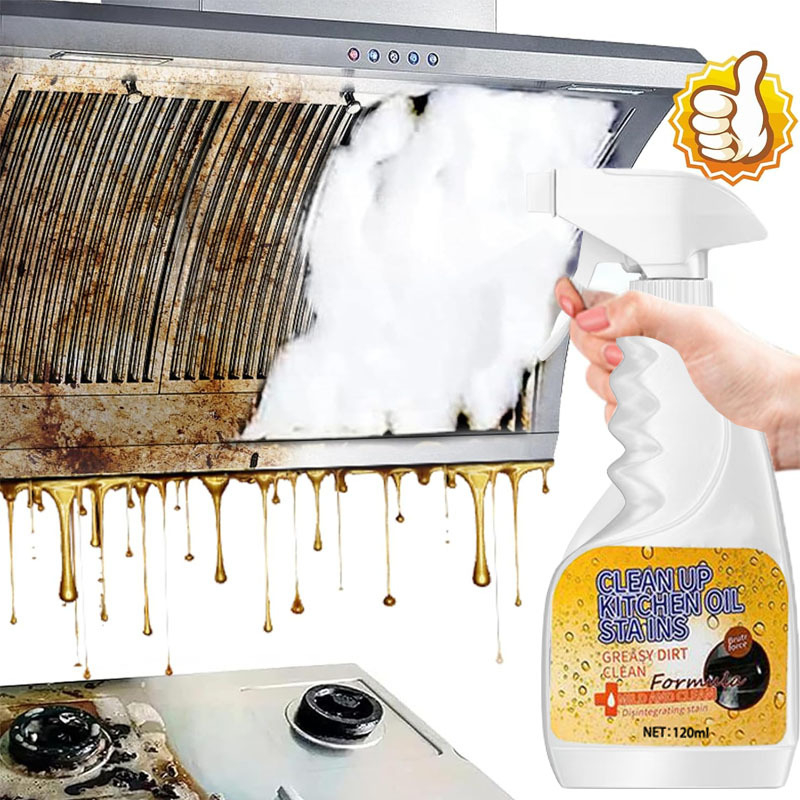 Heavy-Duty Kitchen Degreaser Spray – Fast Grease Remover 🍑