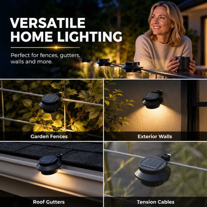 🔥5-Pack $50.97🔥10-Pack $84.95🏠Outdoor Waterproof Solar LED Gutter Wall Lights
